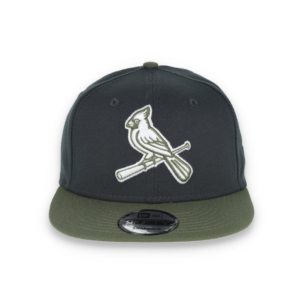 New Era St. Louis Cardinals 2-Tone Color Pack 9FIFTY Snapback Hat- Grey/Olive product image 2, provided for visual reference