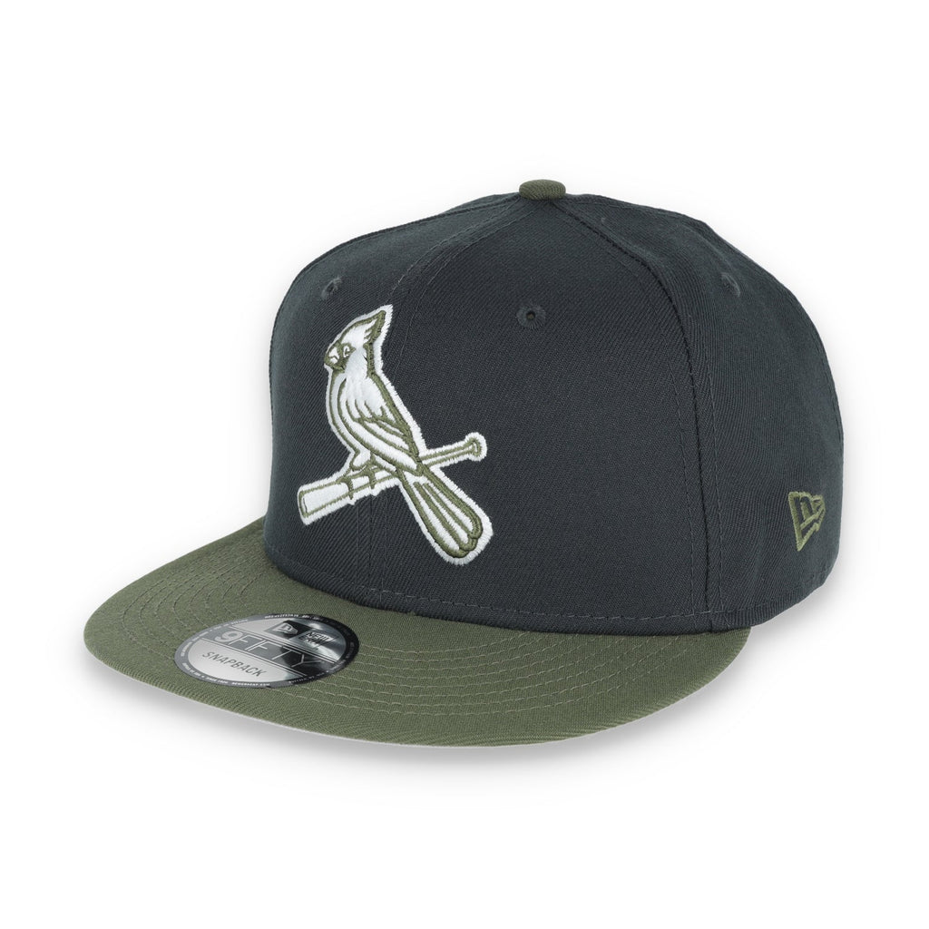 New Era St. Louis Cardinals 2-Tone Color Pack 9FIFTY Snapback Hat- Grey/Olive product image 3, provided for visual reference