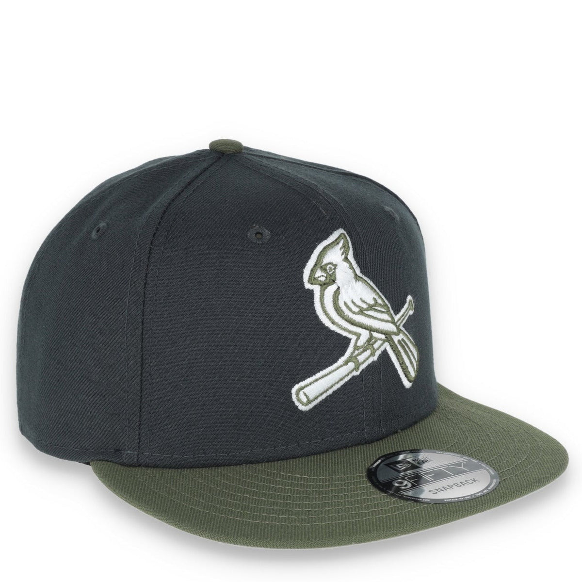 New Era St. Louis Cardinals 2-Tone Color Pack 9FIFTY Snapback Hat- Grey/Olive product image 1, provided for visual reference