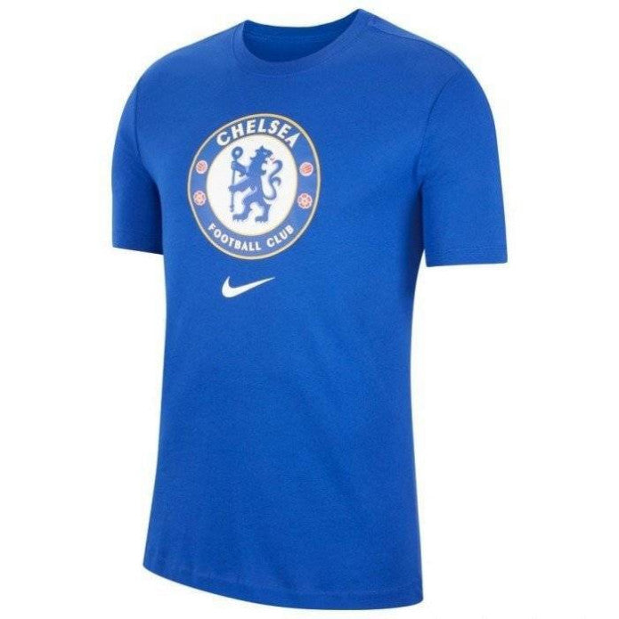 Nike Chelsea FC Soccer Evergreen Crest T-Shirt product image 1, provided for visual reference and product detail review