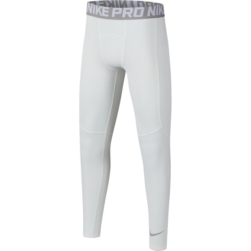 Nike Youth Pro Dri-Fit Training Tights-White product image 2, provided for visual reference and product detail review