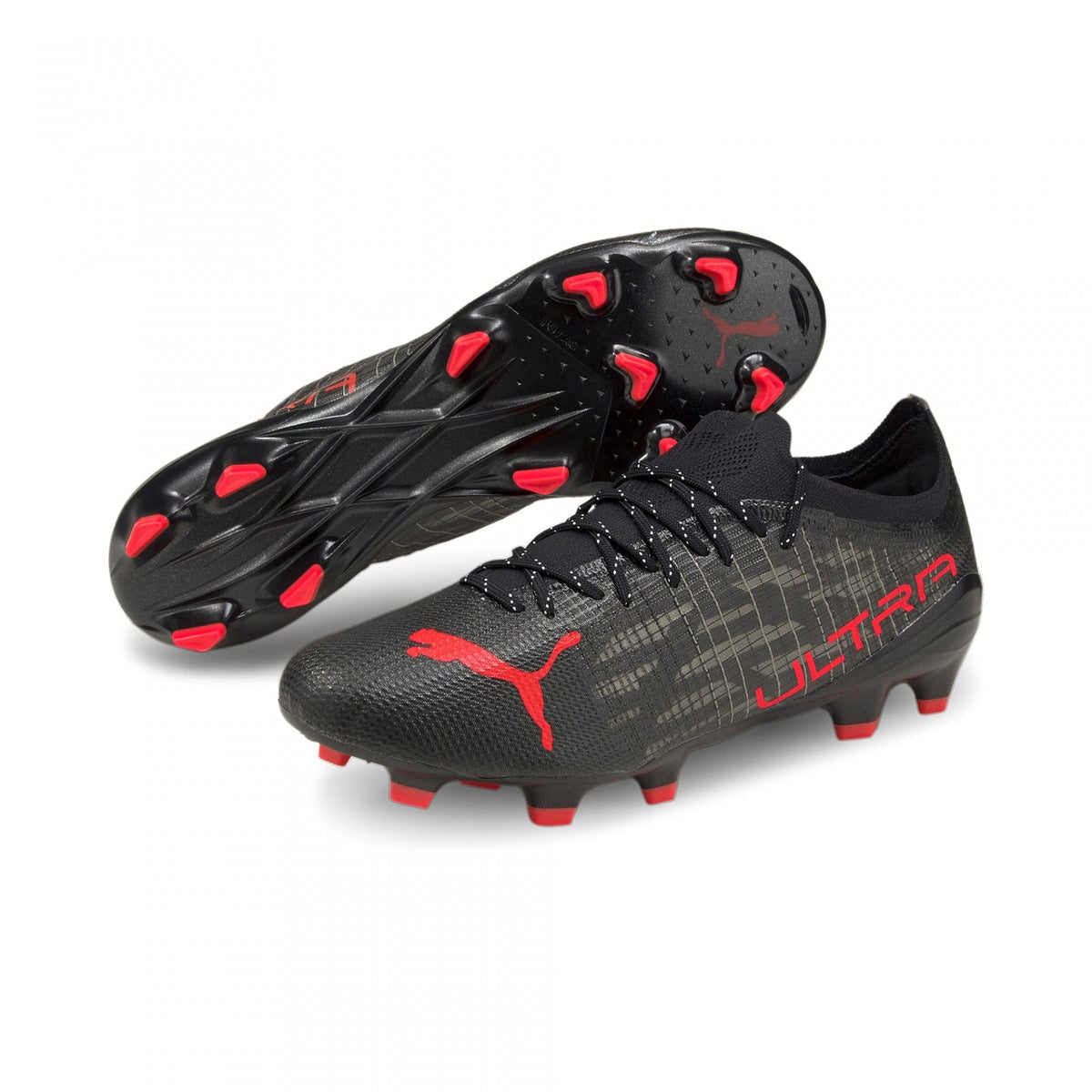 Puma Ultra 1.3 Fg/Ag-Black/Sunblaze/Asphalt product image 2, provided for visual reference and product detail review