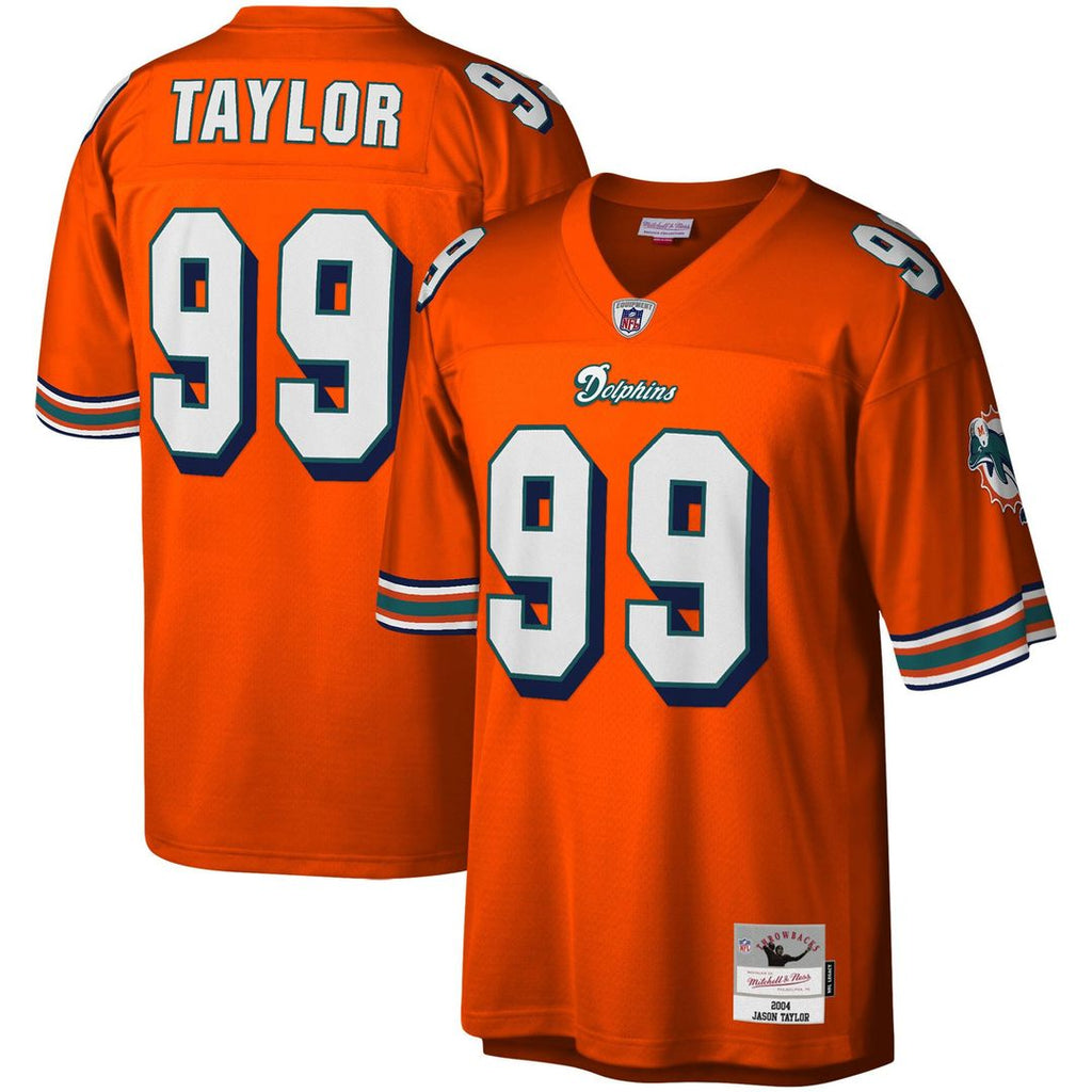 Miami Dolphins Jason Taylor Mitchell & Ness Orange Big & product image 1