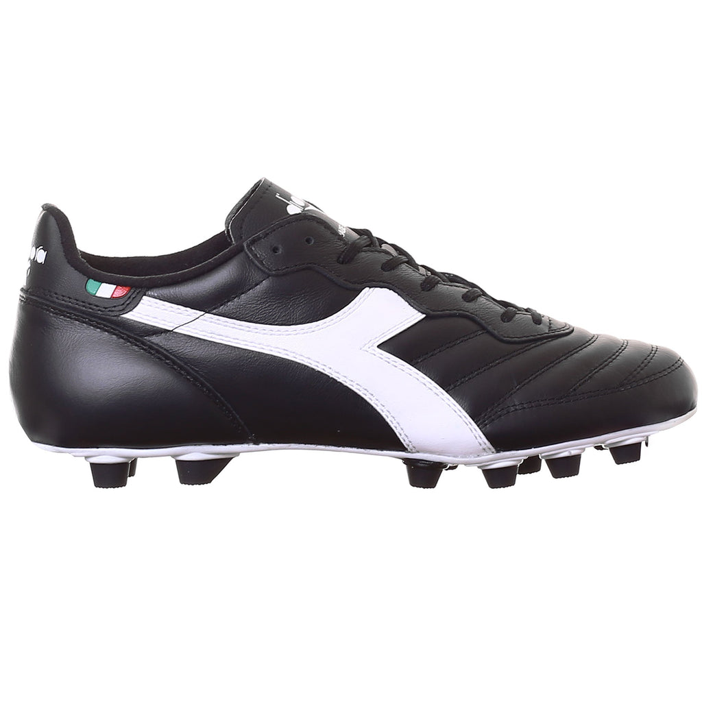 Diadora Brasil Italy LT MDPU FG - Black/White product image 1, provided for visual reference and product detail review
