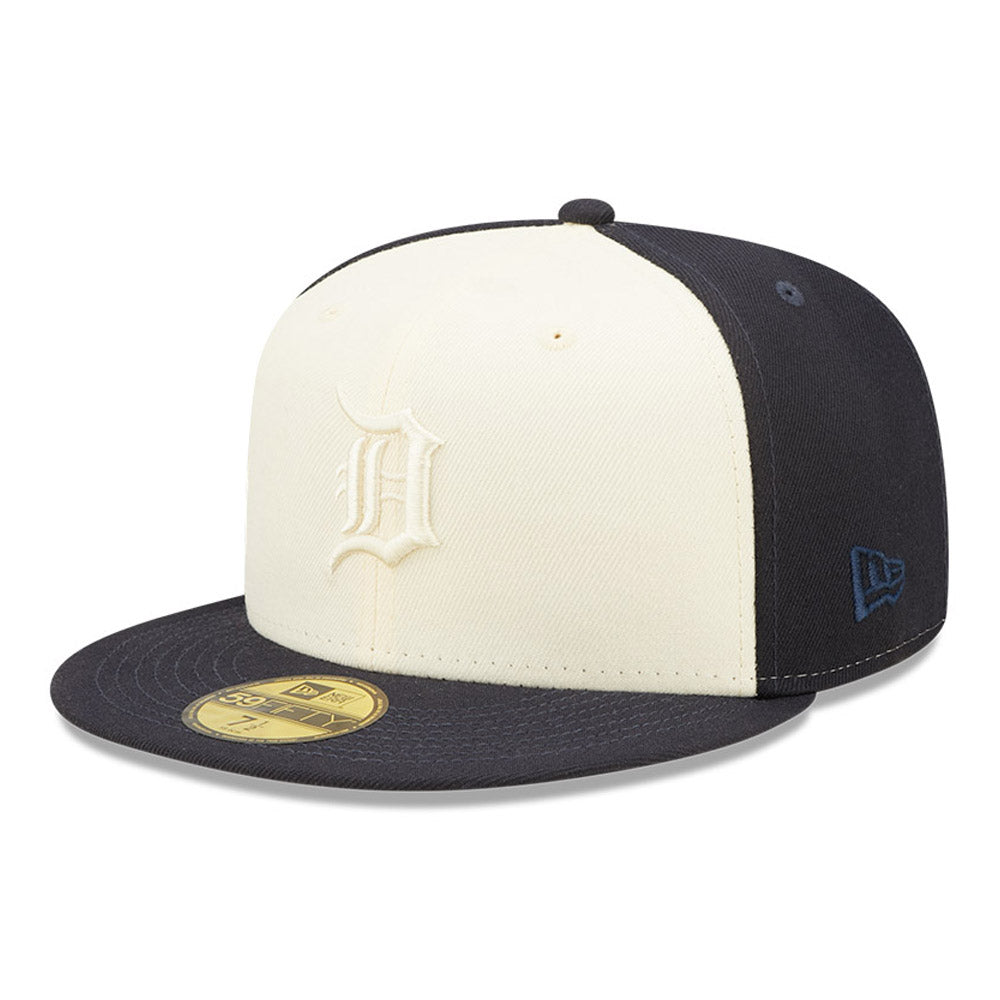 New Era Detroit Tigers 2-Tone 59Fifty Fitted Hat-Navy/Cream product image 2, provided for visual reference and product