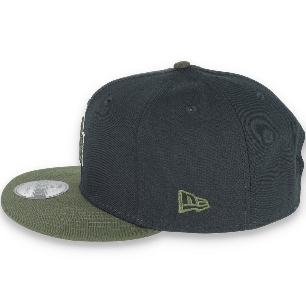 New Era Los Angeles Dodgers 2-Tone Color Pack 9FIFTY Snapback Hat- Grey/Olive product image 4, provided for visual reference