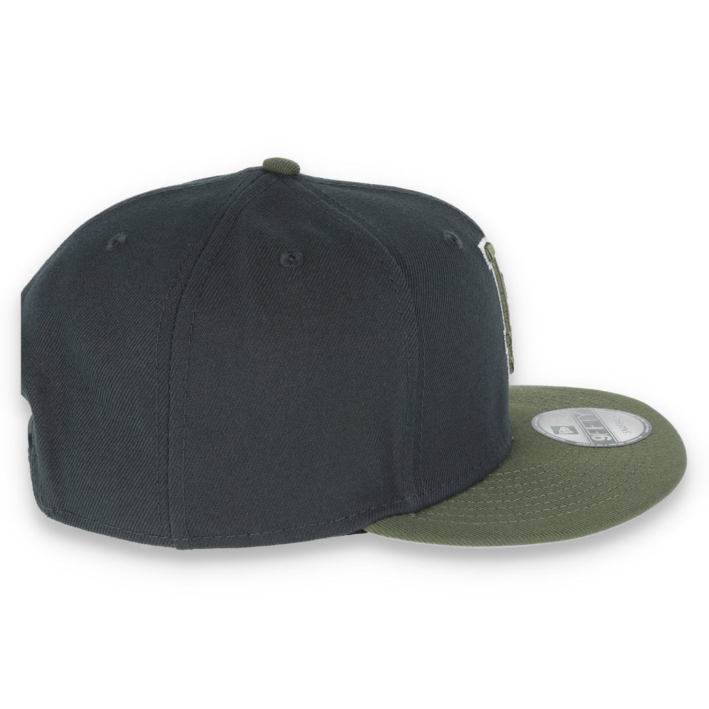 New Era Los Angeles Dodgers 2-Tone Color Pack 9FIFTY Snapback Hat- Grey/Olive product image 6, provided for visual reference