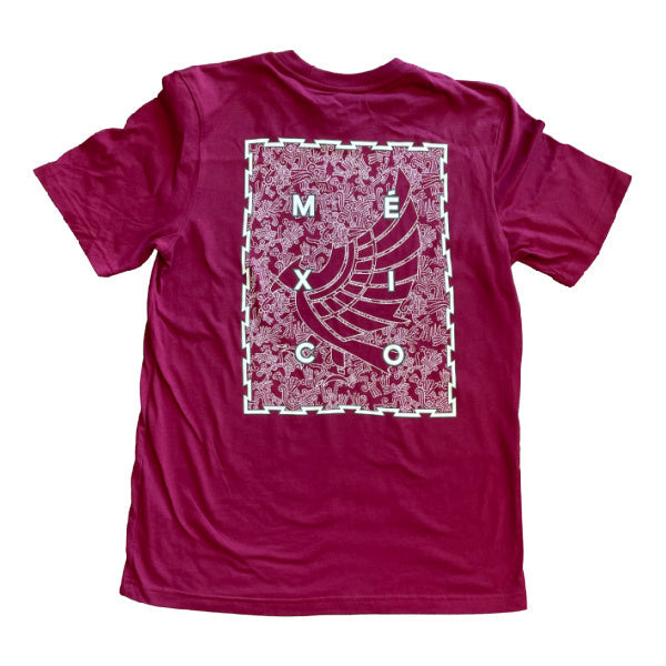 ADIDAS Mexico Spirit T-Shirt 2022 - Maroon product image 2, provided for visual reference and product detail review