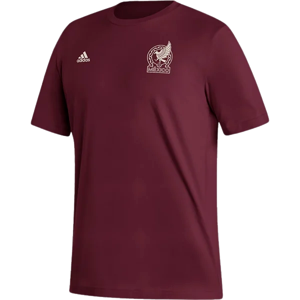 ADIDAS Mexico Spirit T-Shirt 2022 - Maroon product image 1, provided for visual reference and product detail review