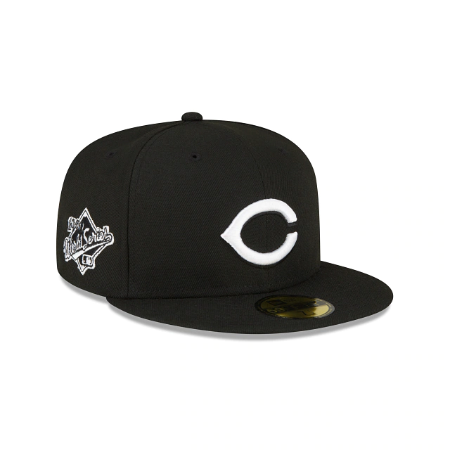New Era Cincinnati Reds 1990 World Series Side Patch Fitted 59Fifty-Black And White product image 1, provided for visual