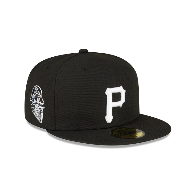 New Era Pittsburgh Pirates All-Star Game Side Patch 59Fifty-Black And White Fitted product image 1, provided for visual