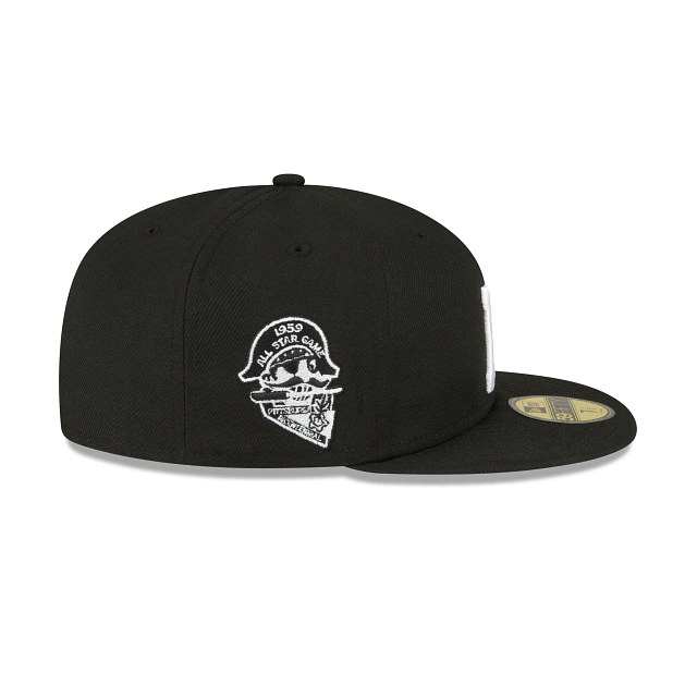 New Era Pittsburgh Pirates All-Star Game Side Patch 59Fifty-Black And White Fitted product image 2, provided for visual