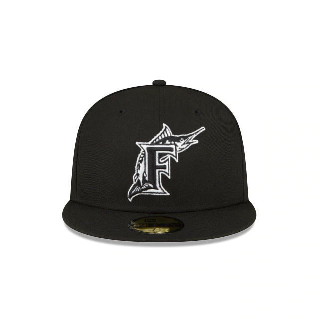 New Era Florida Marlins 1997 World Series Side Patch 59Fifty Fitted-Black/White product image 2, provided for visual