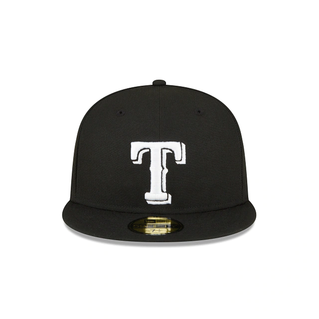 New Era Texas Rangers All-Star Sidepatch 59Fifty Fitted-Black And White product image 2, provided for visual reference and
