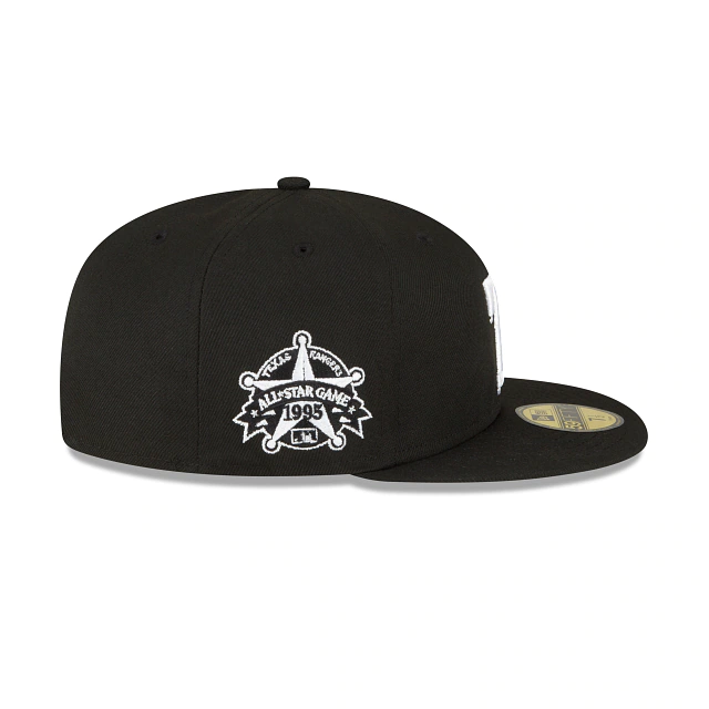New Era Texas Rangers All-Star Sidepatch 59Fifty Fitted-Black And White product image 3, provided for visual reference and