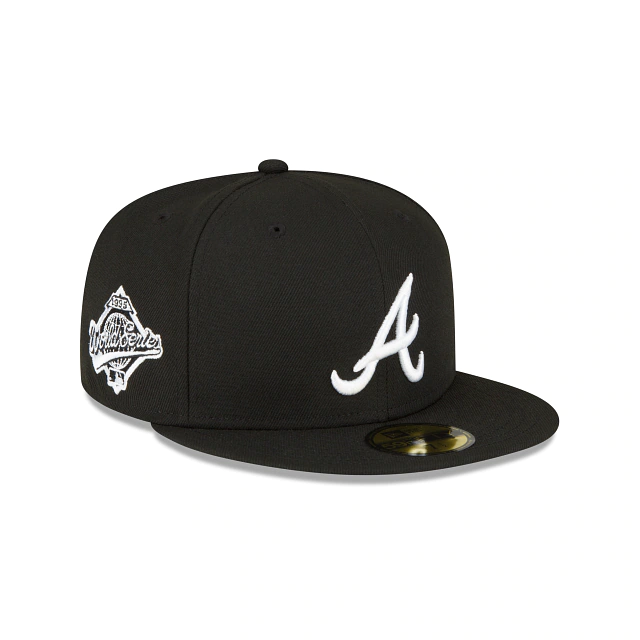 New Era Atlanta Braves 1995 World Series Side Patch 59Fifty Fitted-Black/White product image 1, provided for visual