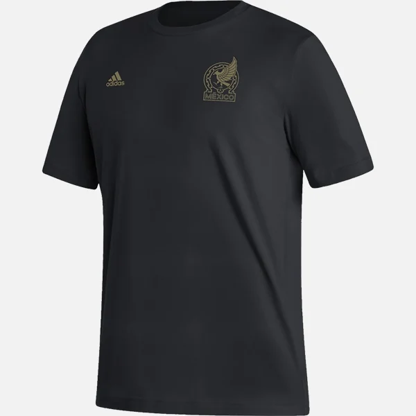 Adidas Mexico Spirit T-Shirt 2022 - Black product image 1, provided for visual reference and product detail review