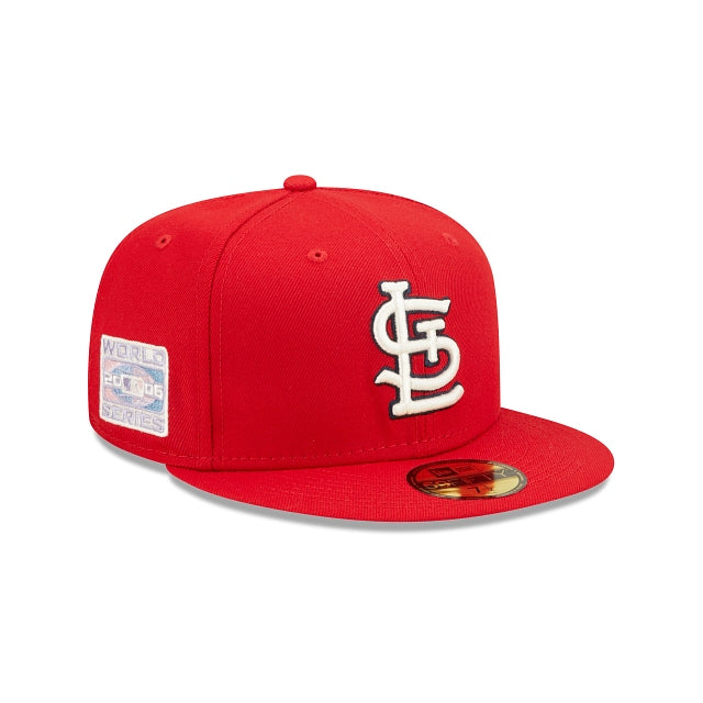 New Era St. Louis Cardinals 2006 World Seriers Patch Pop Sweat 59Fifty Fitted Lilac Bottom product image 1, provided for