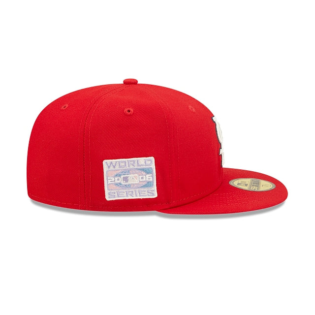 New Era St. Louis Cardinals 2006 World Seriers Patch Pop Sweat 59Fifty Fitted Lilac Bottom product image 3, provided for