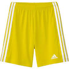 Adidas Youth Squadra 21 Shorts-Yellow/White product image 1, provided for visual reference and product detail review