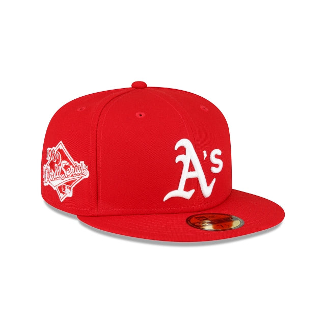 New Era Oakland Athletics 1989 World Series Side Patch 59Fifty Fitted-Scarlet product image 1, provided for visual reference