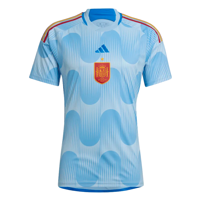 Adidas Spain Away Stadium Jersey 2022 product image 1, provided for visual reference and product detail review