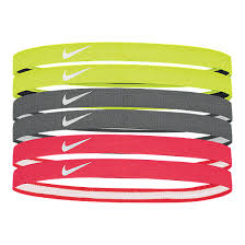 Nike Swoosh Sport Headbands 2.0 - Neon/Grey/Pink product image 1, provided for visual reference and product detail review