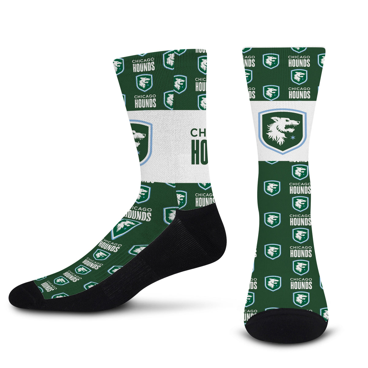 Chicago Hounds Youth Montage Banner Socks product image 1, provided for visual reference and product detail review