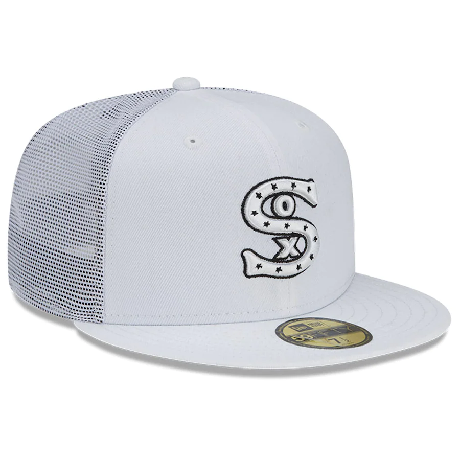 New Era Chicago White Sox 2022 Batting Practice 59FIFTY Fitted Hat -White product image 3, provided for visual reference and