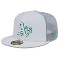 New Era Oakland Athletics 2022 Batting Practice 59FIFTY Fitted Hat - White product image 1, provided for visual reference