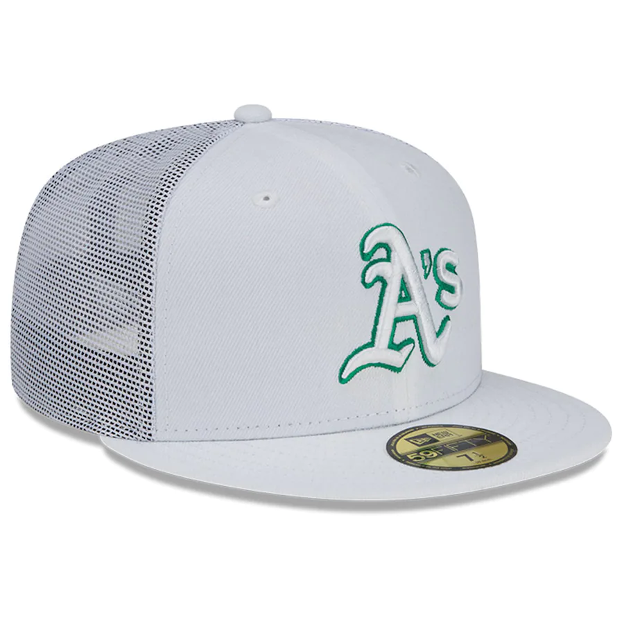 New Era Oakland Athletics 2022 Batting Practice 59FIFTY Fitted Hat - White product image 3, provided for visual reference