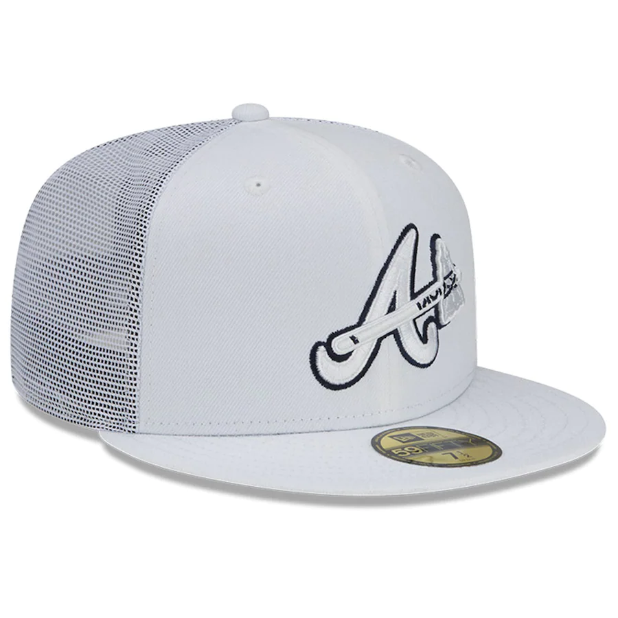 New Era Atlanta Braves 2022 Batting Practice 59FIFTY Fitted Hat - White product image 3, provided for visual reference and
