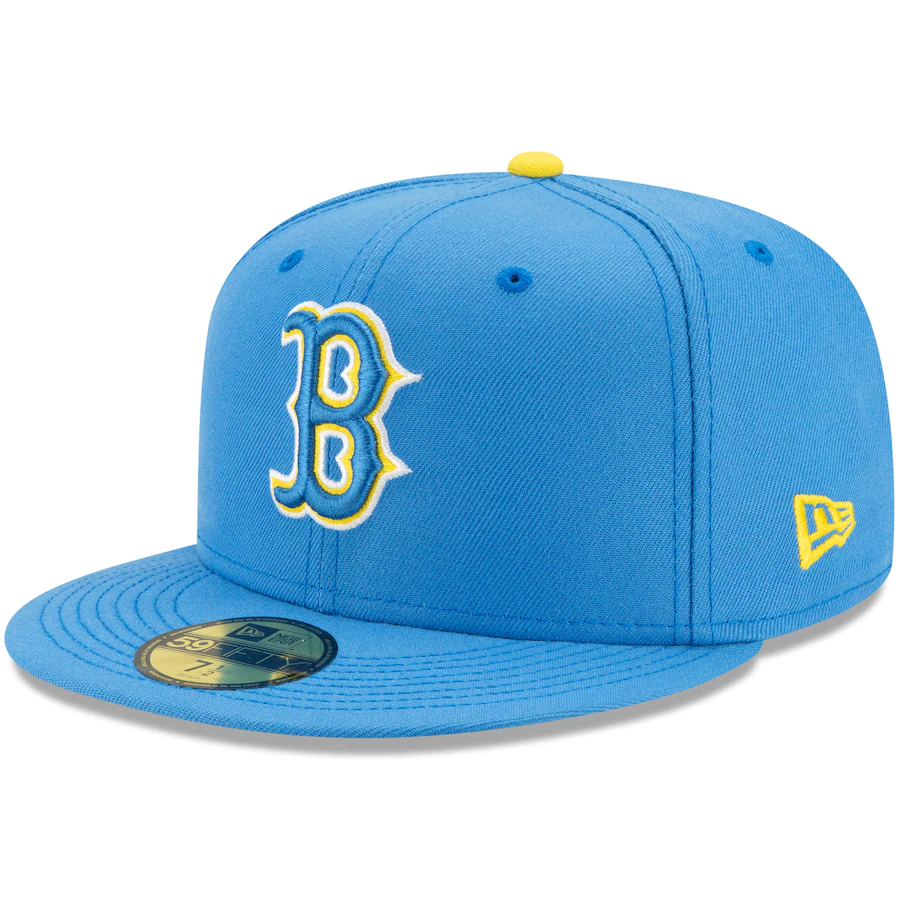 New Era Boston Red Sox City Connect 59FIFTY Fitted Hat- Light Blue product image 2, provided for visual reference and