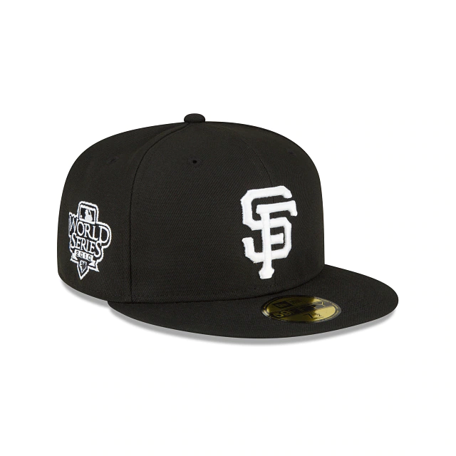New Era San Francisco Giants 2010 World Series Side Patch 59Fifty-Black And White product image 1, provided for visual