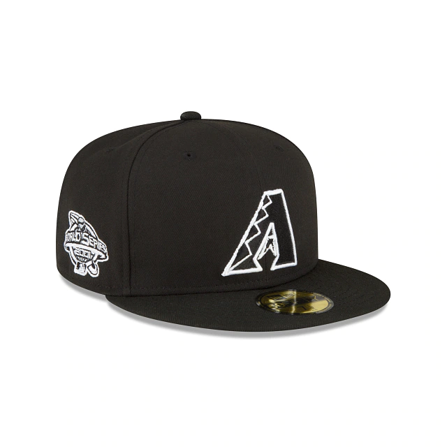New Era Arizona Diamondbacks Home 2001 World Series Fitted 59Fifty-Blk/Whi product image 1, provided for visual reference