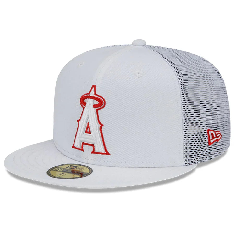 Los Angeles Angels New Era 2022 Batting Practice 59FIFTY Fitted Hat - White product image 1, provided for visual reference