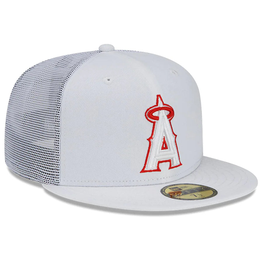 Los Angeles Angels New Era 2022 Batting Practice 59FIFTY Fitted Hat - White product image 3, provided for visual reference