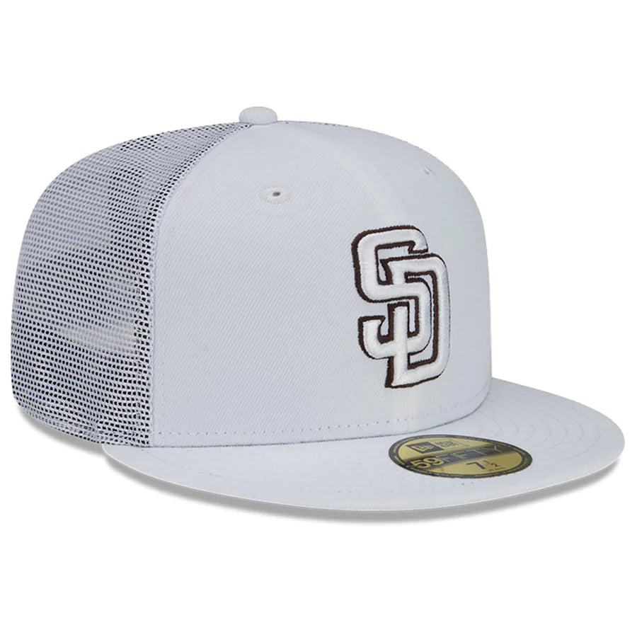 San Diego Padres New Era 2022 Batting Practice 59FIFTY Fitted Hat - White product image 3, provided for visual reference and