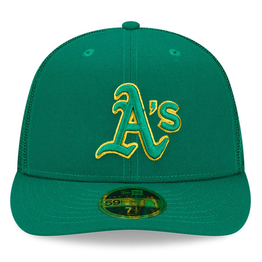 Oakland Athletics New Era 2022 Batting Practice Low Profile 59FIFTY Fitted Hat - Green product image 2, provided for visual