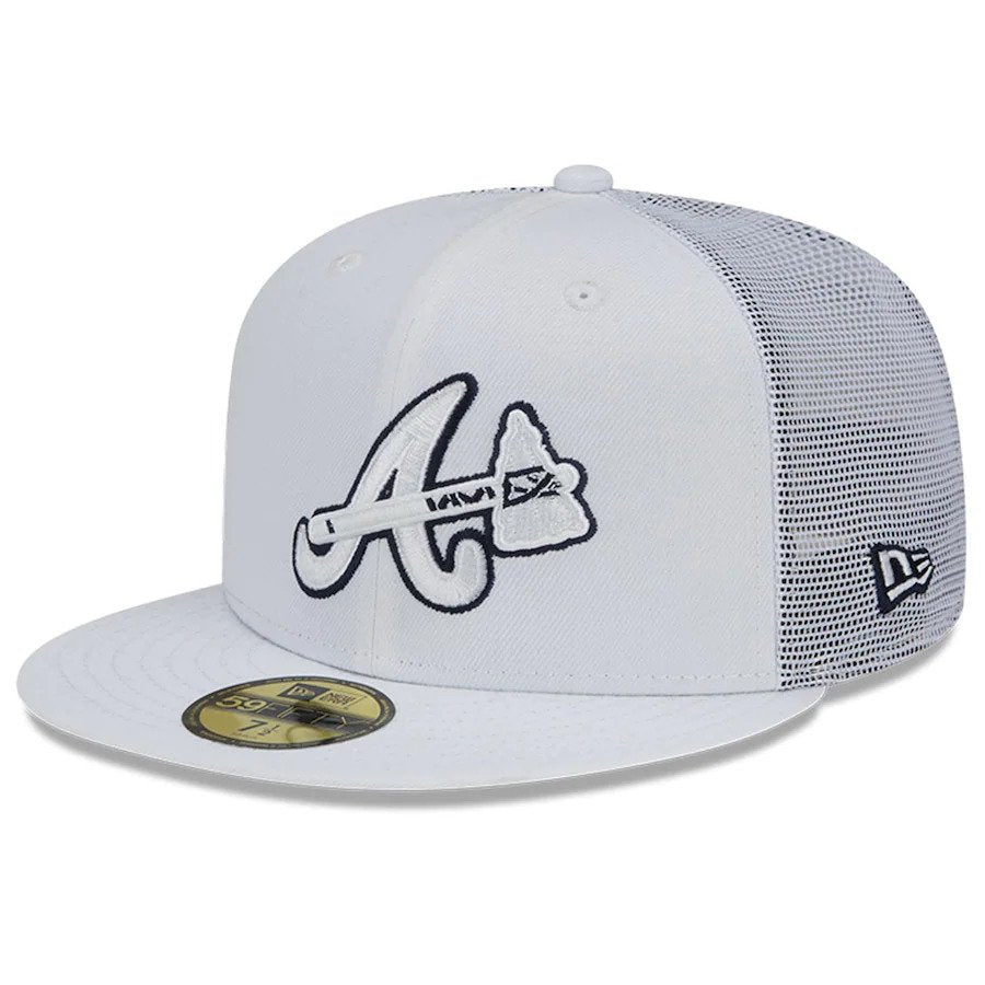 New Era Atlanta Braves 2022 Batting Practice 59FIFTY Fitted Hat - White product image 1, provided for visual reference and