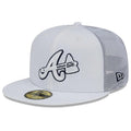 New Era Atlanta Braves 2022 Batting Practice 59FIFTY Fitted Hat - White product image 1, provided for visual reference and