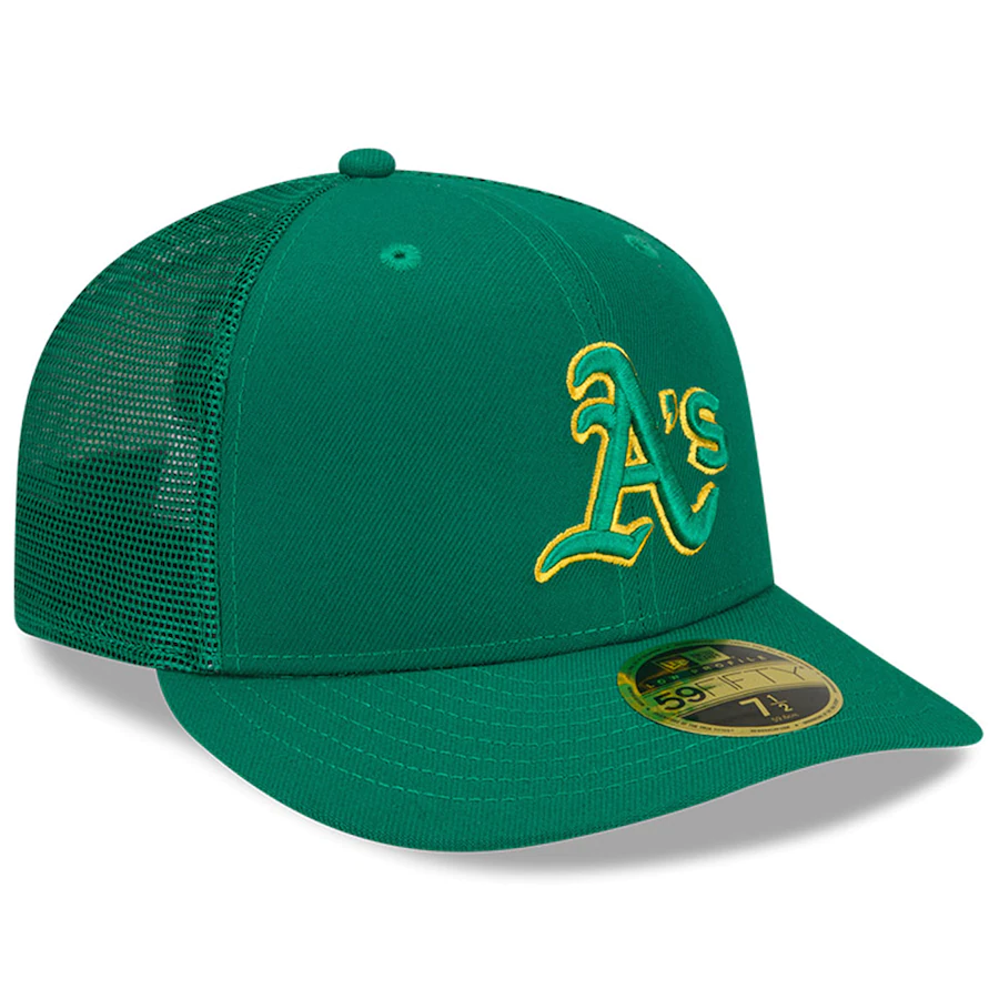 Oakland Athletics New Era 2022 Batting Practice Low Profile 59FIFTY Fitted Hat - Green product image 3, provided for visual