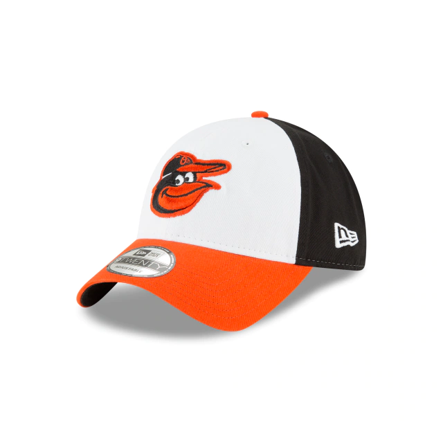 New Era Baltimore Orioles Logo League 9Twenty Adjustable Hat-White product image 1, provided for visual reference and