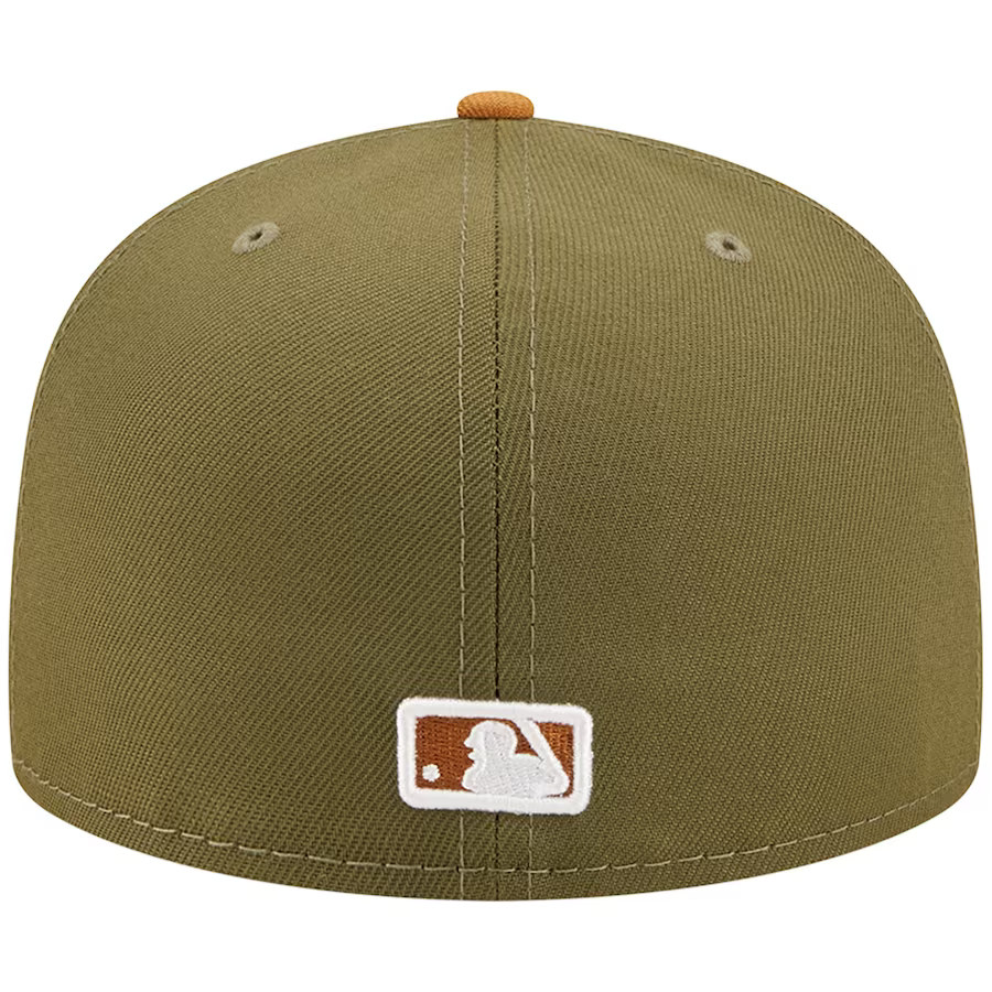New Era Atlanta Braves Two-Tone Color Pack 59FIFTY Fitted Hat-Olive/Brown product image 4, provided for visual reference and
