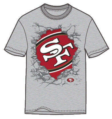 49ERS YOUTH BREAK THROUGH SS CNT T-Shirt product image 1, provided for visual reference and product detail review