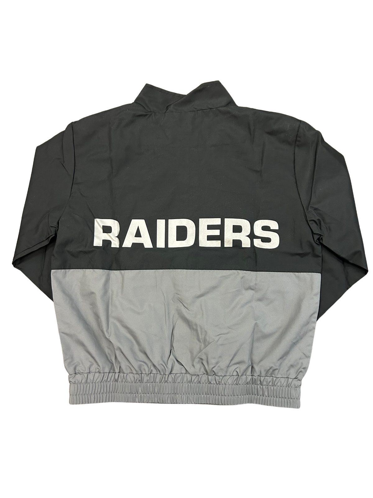 New Era Women Las Vegas Raiders Cropped Jacket-Black/Gray product image 2, provided for visual reference and product detail