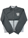 New Era Women Las Vegas Raiders Cropped Jacket-Black/Gray product image 1, provided for visual reference and product detail