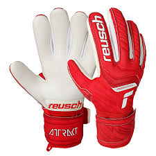 Reusch Junior Attrakt Grip Evolution Finger Support-Red/White product image 1, provided for visual reference and product