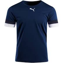 PUMA teamRISE Jersey -NAVY/BLACK/WHITE product image 1, provided for visual reference and product detail review