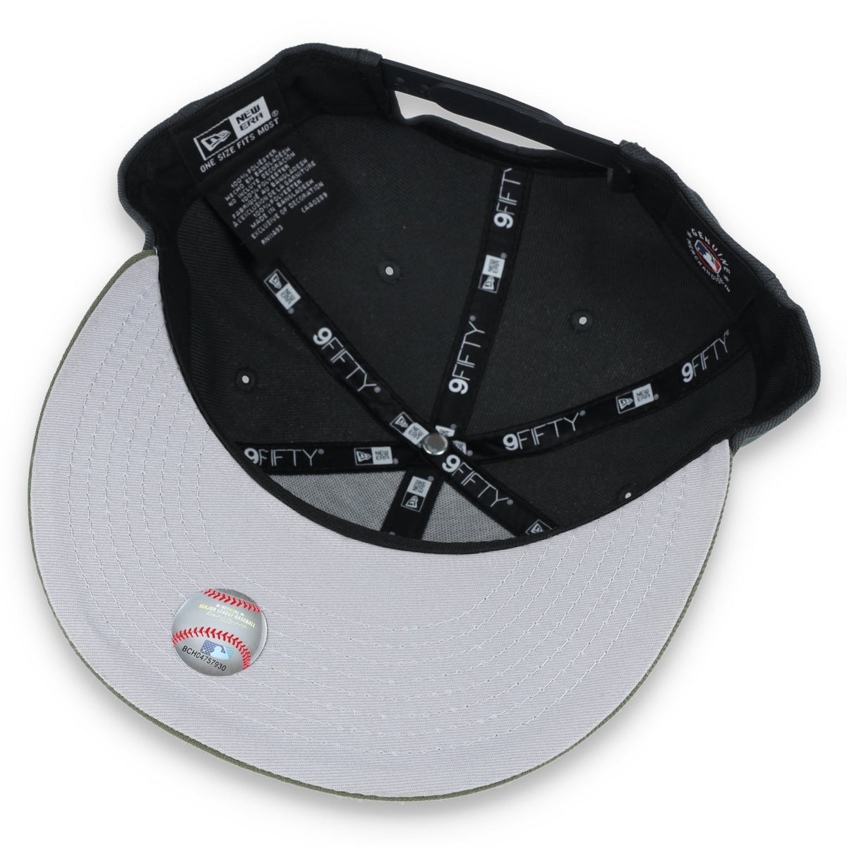 New Era Kansas Royals 2-Tone Color Pack 9Fifty Snapback Hat- Grey/Olive product image 7, provided for visual reference and